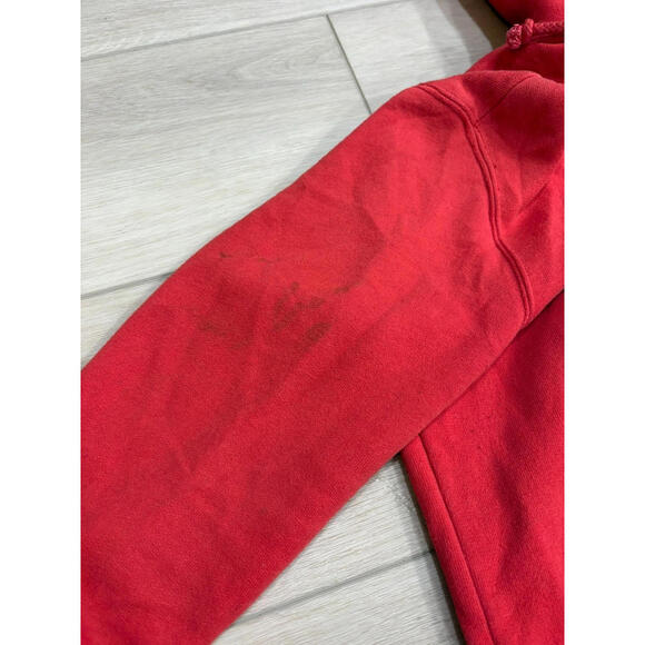 Abercrombie & Fitch Womens Zip Up Hoodie Mediuim Red New York 3/4 Sleeves - Picture 4 of 8